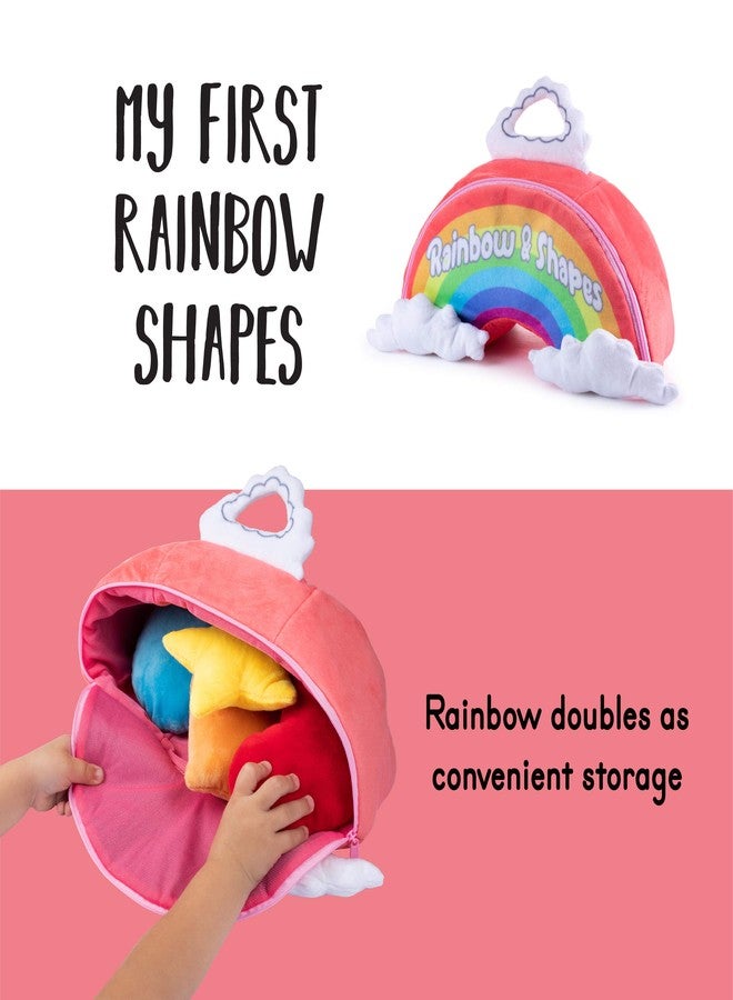 Plush Creations Talking Plush Rainbow & Shapes Toy Set | Includes 4 Talking Soft Shapes | Star, Heart, Circle, and Square with A Plush Rainbow Carrier | Great Gift for Baby and Toddler Girls or Boys - Image 4